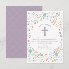 Eerste Heilige Communie Dank U wel Kaart, gewoonte Kaart