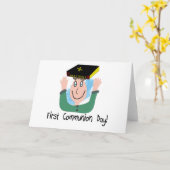 Eerste Heilige Communie Day~~ " Jongen met Bijbel Kaart (Gele Bloem)