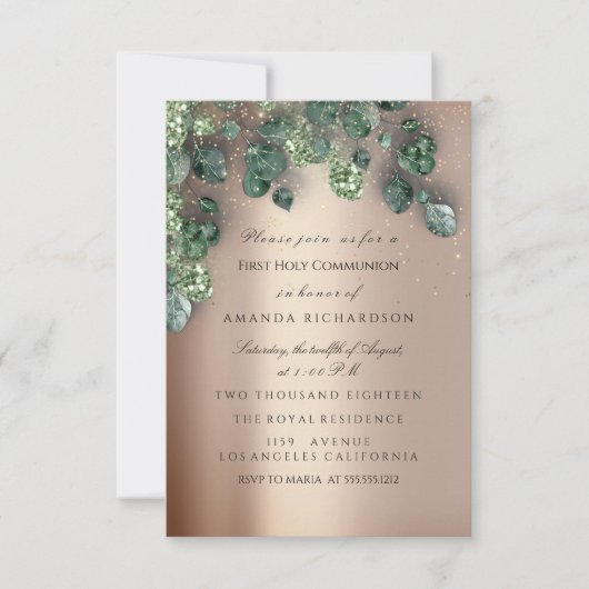 Eerste Heilige Communie Doop Christelijk Kruis Gro Kaart (Voorkant)