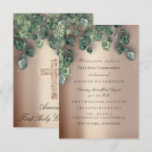 Eerste Heilige Communie Doop Christelijk Kruis Gro Kaart (Voorkant / Achterkant)