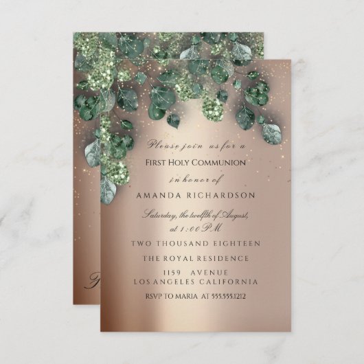 Eerste Heilige Communie Doop Christelijk Kruis Gro Kaart (Voorkant / Achterkant)