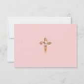 Eerste Heilige Communie doopmeisjes religieus Bedankkaart (Achterkant)