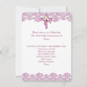 Eerste Heilige Communie Eerste Kruismeisjes Witte  Kaart (Achterkant)