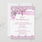 Eerste Heilige Communie Eerste Kruismeisjes Witte  Kaart (Voorkant)