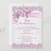 Eerste Heilige Communie Eerste Kruismeisjes Witte  Kaart (Voorkant)