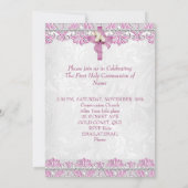 Eerste Heilige Communie Eerste Kruismeisjes Witte  Kaart (Achterkant)