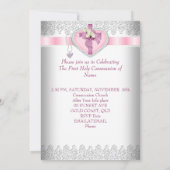 Eerste Heilige Communie Eerste Kruismeisjes Witte  Kaart (Achterkant)