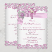 Eerste Heilige Communie Eerste Kruismeisjes Witte Kaart (Voorkant / Achterkant)