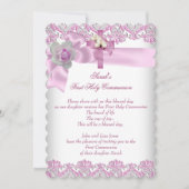 Eerste Heilige Communie Eerste Kruismeisjes Witte  Kaart (Voorkant)