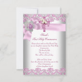 Eerste Heilige Communie Eerste Kruismeisjes Witte Kaart (Voorkant)