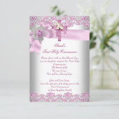 Eerste Heilige Communie Eerste Kruismeisjes Witte Kaart (Staand voorkant)