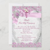 Eerste Heilige Communie Eerste Kruismeisjes Witte  Kaart (Voorkant)