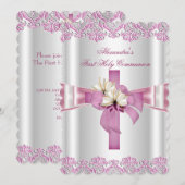 Eerste Heilige Communie Eerste Kruismeisjes Witte Kaart (Voorkant / Achterkant)