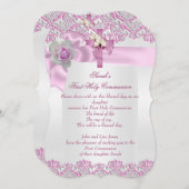 Eerste Heilige Communie Eerste Kruismeisjes Witte Kaart (Voorkant / Achterkant)