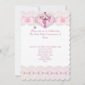 Eerste Heilige Communie Eerste Kruismeisjes Witte  Kaart (Achterkant)