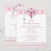 Eerste Heilige Communie Eerste Kruismeisjes Witte  Kaart (Voorkant / Achterkant)