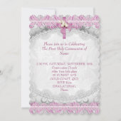 Eerste Heilige Communie Eerste Kruismeisjes Witte Kaart (Achterkant)