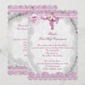 Eerste Heilige Communie Eerste Kruismeisjes Witte Kaart (Voorkant / Achterkant)