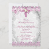 Eerste Heilige Communie Eerste Kruismeisjes Witte Kaart (Voorkant)