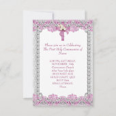 Eerste Heilige Communie Eerste Kruismeisjes Witte Kaart (Achterkant)