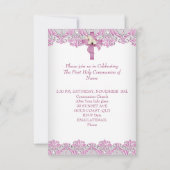 Eerste Heilige Communie Eerste Kruismeisjes Witte Kaart (Achterkant)