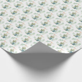 Eerste Heilige Communie Elegant Eucalyptus katholi Cadeaupapier (Hoek)