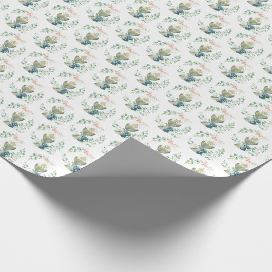 Eerste Heilige Communie Elegant Eucalyptus katholi Cadeaupapier (Hoek)