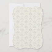 Eerste Heilige Communie Engel Witte Kant Uitnodigi Kaart (Achterkant)