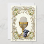 Eerste Heilige Communie Eucharistie Bloemengoud Kaart (Voorkant)