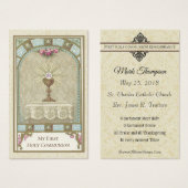 EERSTE HEILIGE COMMUNIE EUCHARISTIE OP ALTAAR VISITEKAARTJE (Voorkant /achterkant)