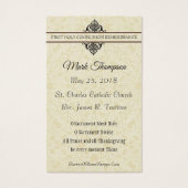 EERSTE HEILIGE COMMUNIE EUCHARISTIE OP ALTAAR VISITEKAARTJE (Achterkant)