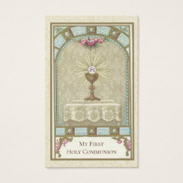 EERSTE HEILIGE COMMUNIE EUCHARISTIE OP ALTAAR VISITEKAARTJE