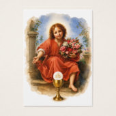 Eerste Heilige Communie Eucharistische herinnering Visitekaartje (Voorkant)