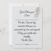 Eerste Heilige Communie Feestdagenkaart (Achterkant)