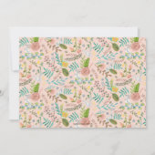 Eerste Heilige Communie Floral | Fotouitnodigingen Kaart (Achterkant)