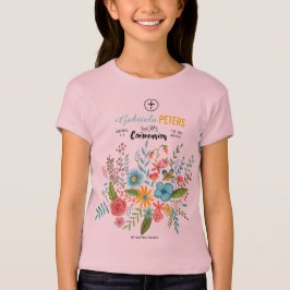 Eerste Heilige Communie Floral Kinderen | T-shirt