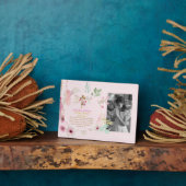 Eerste Heilige Communie FOTO Cadeau Meisjes Roze B Fotoplaat (Zijkant)