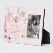 Eerste Heilige Communie FOTO Cadeau Meisjes Roze B Fotoplaat (Zijkant)
