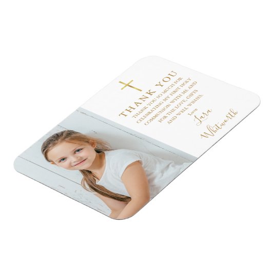 Eerste Heilige Communie Foto Dank Je Magneet (Linkerzijde)