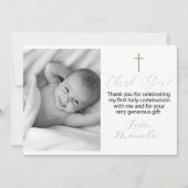 Eerste Heilige Communie foto dank u Uitnodiging (Voorkant)