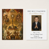 Eerste Heilige Communie Foto Herdenking Visitekaartje (Voorkant /achterkant)