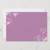 Eerste Heilige Communie Foto met Wilde Lavendelblo Bedankkaart (Achterkant)