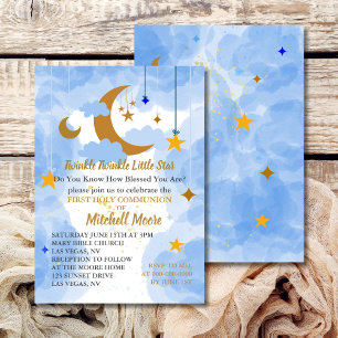 Eerste Heilige Communie Foto Twinkle Little Star Kaart