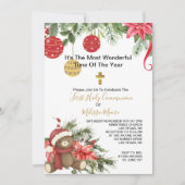 Eerste Heilige Communie Foto Winter Kerstmis Kaart (Voorkant)