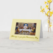 Eerste Heilige Communie - gefeliciteerd - Kaart (Gele Bloem)