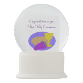 Eerste Heilige Communie Gefeliciteerd Wereldbol sn Sneeuwbol (Voorkant)