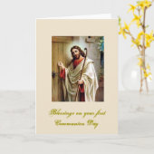 Eerste Heilige Communie - Gelukwensen - Kaart (Gele Bloem)