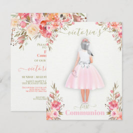 Eerste Heilige Communie Gepersonaliseerd portret m Kaart