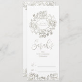 Eerste Heilige Communie Gouden Bloem Kaart (Voorkant / Achterkant)