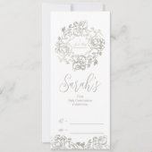 Eerste Heilige Communie Gouden Bloem Kaart (Voorkant)